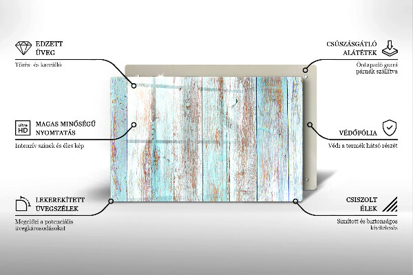 Protège plaque de cuisson Planches anciennes vintage