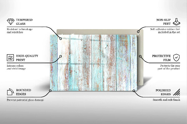 Protège plaque de cuisson Planches anciennes vintage