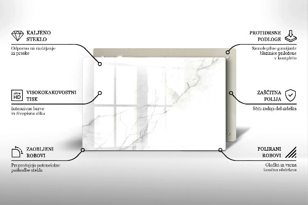 Protège plaque de cuisson Fond de pierre de marbre