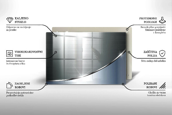 Protège plaque de cuisson Modèle d'abstraction en métal
