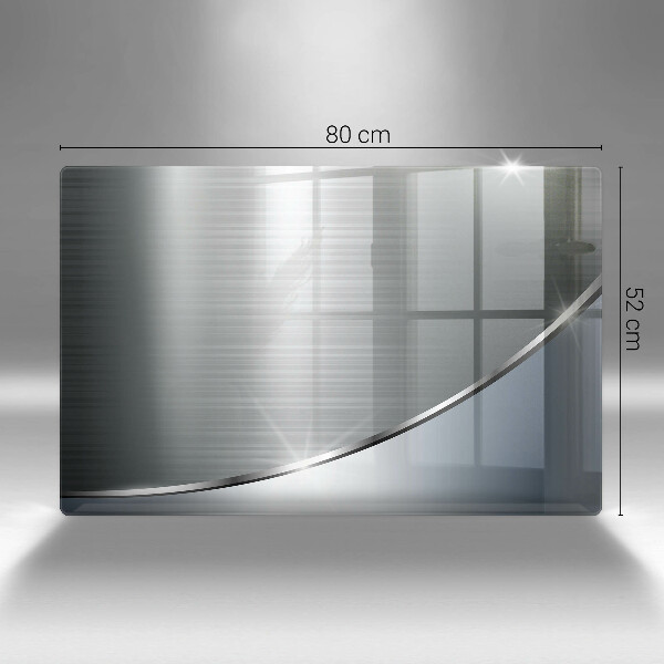 Protège plaque de cuisson Modèle d'abstraction en métal