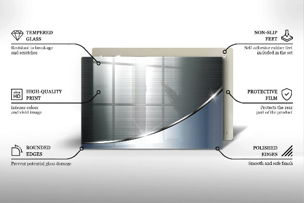 Protège plaque de cuisson Modèle d'abstraction en métal