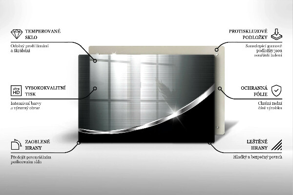 Protège plaque de cuisson Abstraction avec du métal