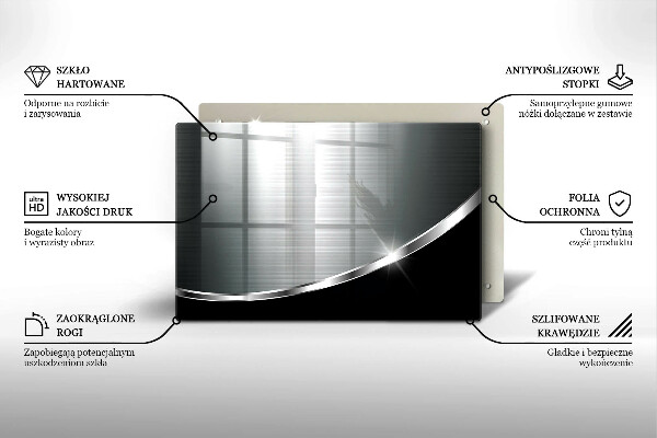 Protège plaque de cuisson Abstraction avec du métal