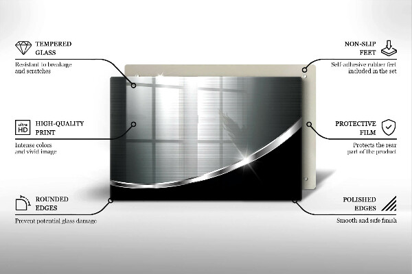 Protège plaque de cuisson Abstraction avec du métal
