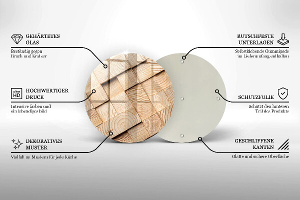 Protection plaque induction Carrés en bois