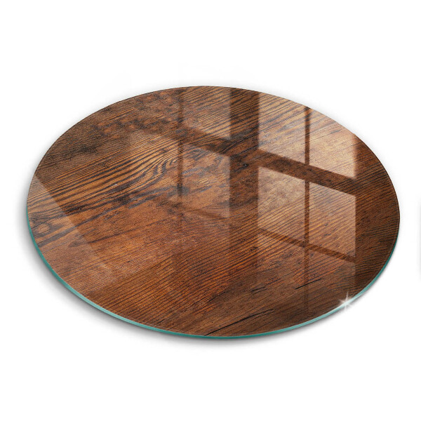 Protection plaque induction Planche de bois foncé