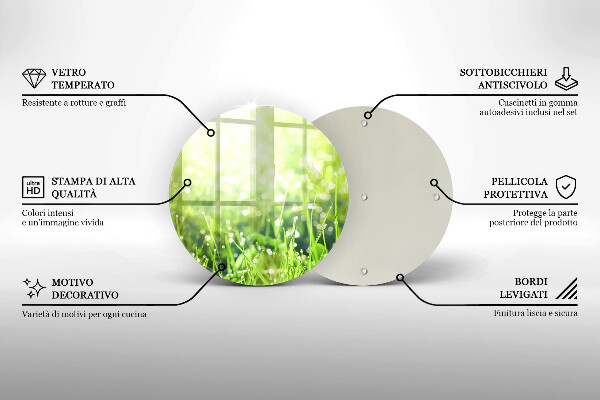 Protection plaque induction Nature - herbe et rosée