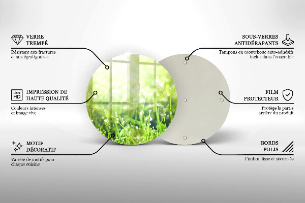 Protection plaque induction Nature - herbe et rosée