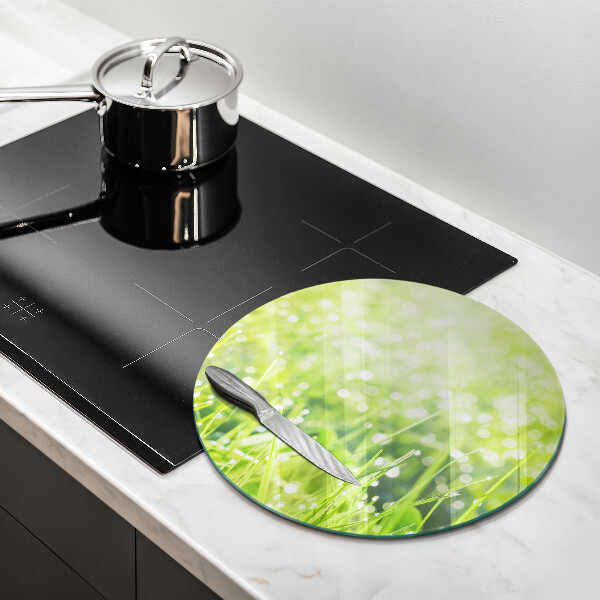 Protection plaque induction Nature - herbe et rosée