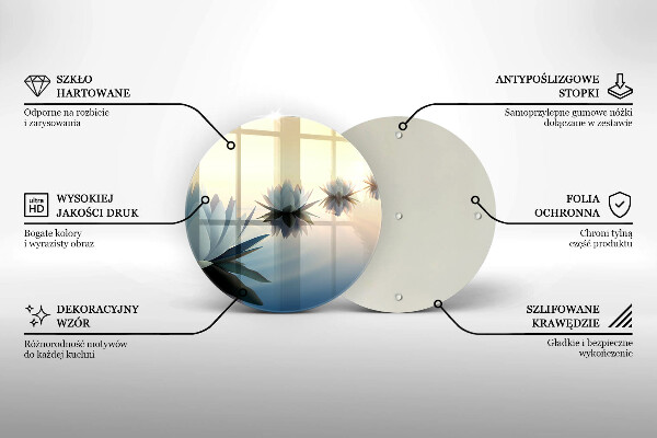 Protection plaque induction Fleurs de lys sur l'eau