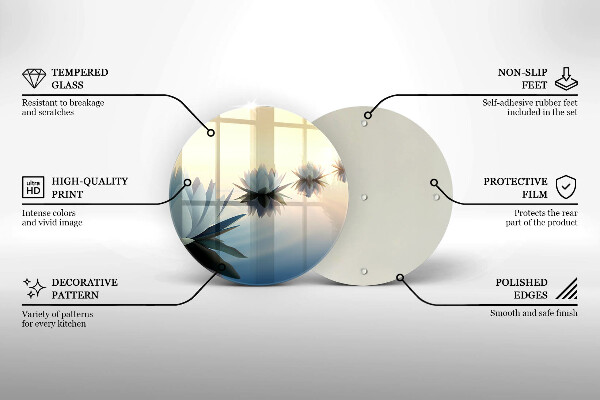 Protection plaque induction Fleurs de lys sur l'eau