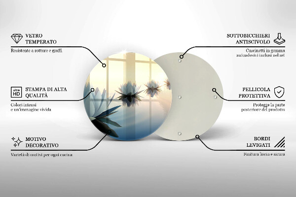 Protection plaque induction Fleurs de lys sur l'eau