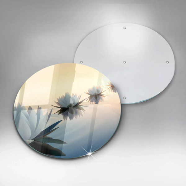 Protection plaque induction Fleurs de lys sur l'eau