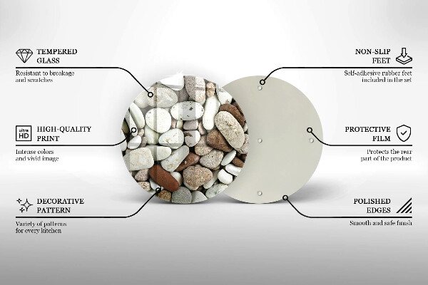 Protection plaque induction Fond de petites pierres