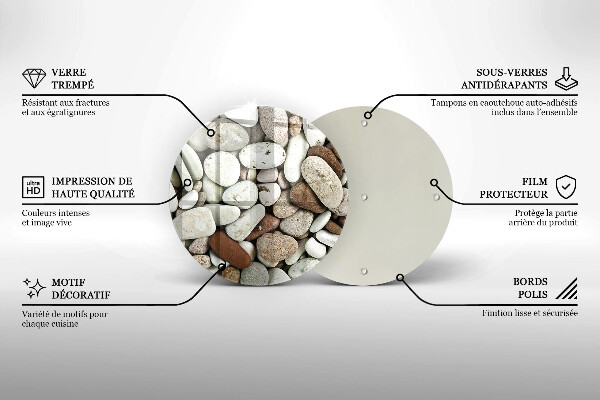 Protection plaque induction Fond de petites pierres