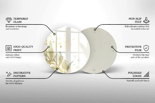 Protection plaque induction Aquarelle et feuilles d'or