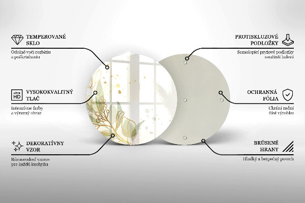 Protection plaque induction Aquarelle et feuilles d'or