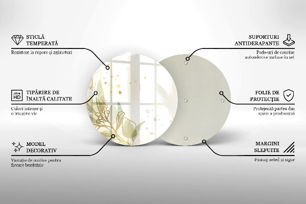 Protection plaque induction Aquarelle et feuilles d'or