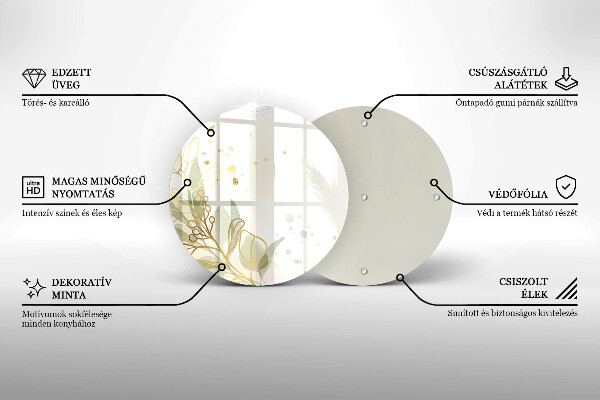 Protection plaque induction Aquarelle et feuilles d'or