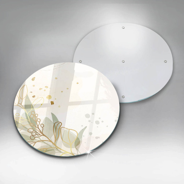 Protection plaque induction Aquarelle et feuilles d'or