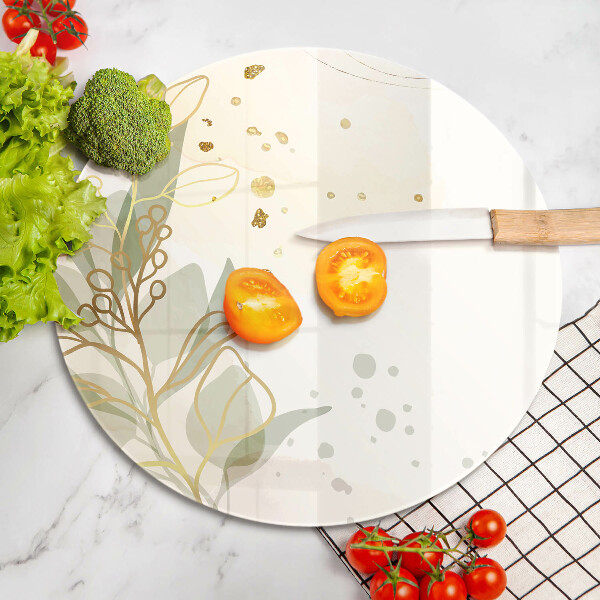 Protection plaque induction Aquarelle et feuilles d'or