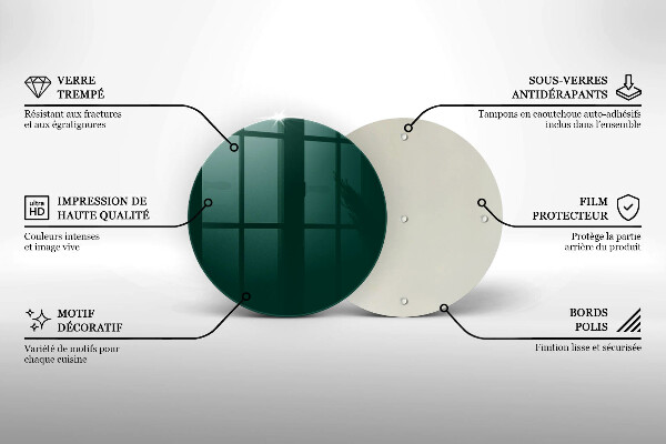 Planche à découper en verre Couleur verte