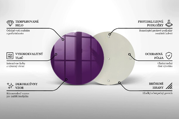Planche à découper en verre Couleur violette