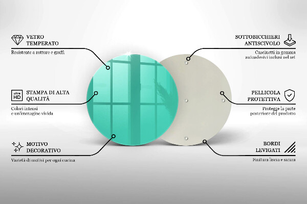 Planche à découper en verre Couleur verte