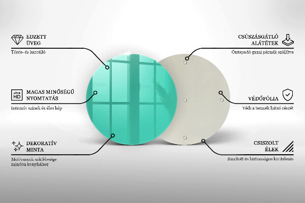 Planche à découper en verre Couleur verte