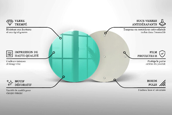 Planche à découper en verre Couleur verte