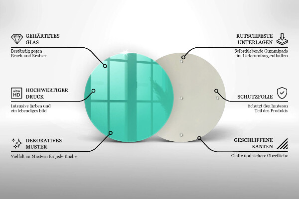 Planche à découper en verre Couleur verte