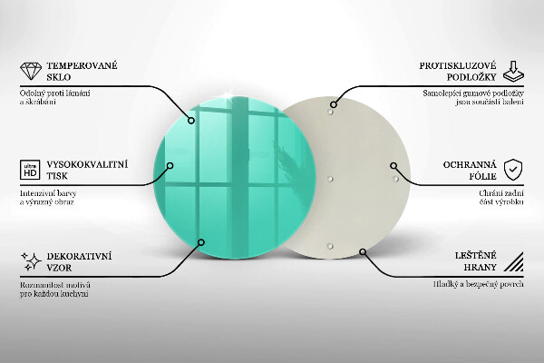 Planche à découper en verre Couleur verte