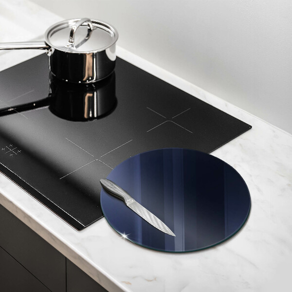 Planche à découper en verre bleu marine