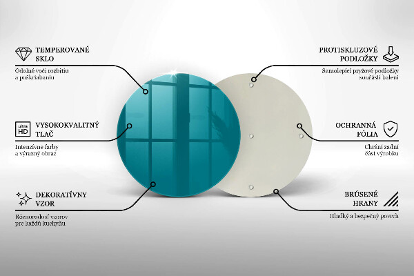Planche à découper en verre Turquoise
