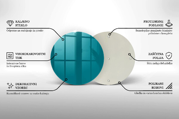 Planche à découper en verre Turquoise