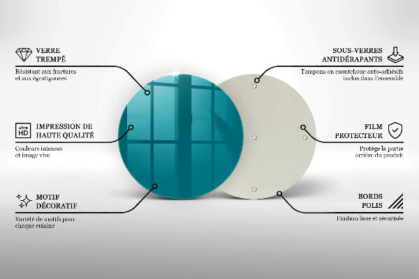 Planche à découper en verre Turquoise
