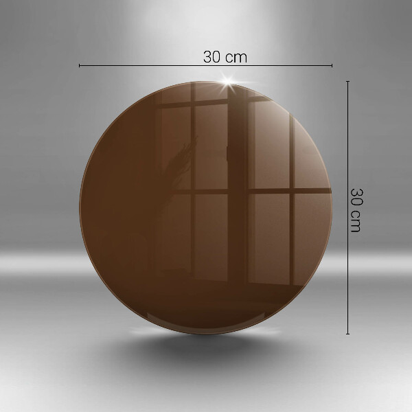 Planche à découper en verre marron