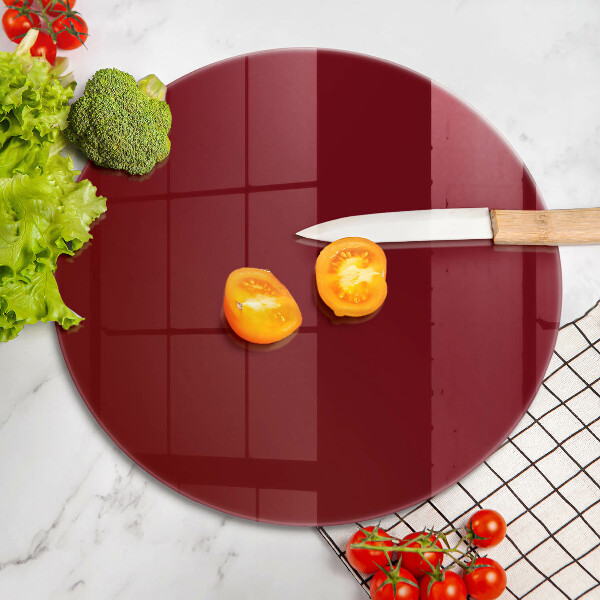 Planche à découper en verre couleur bordeaux