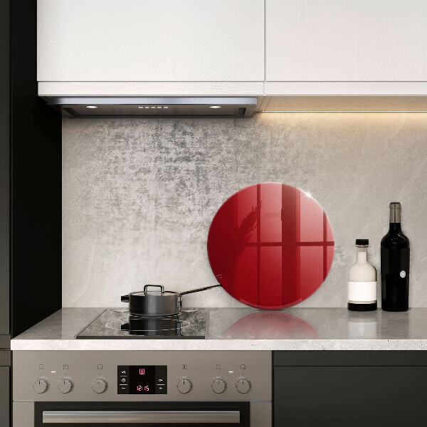 Planche à découper en verre couleur rouge