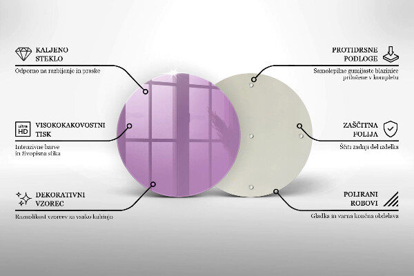 Planche à découper en verre Couleur violette