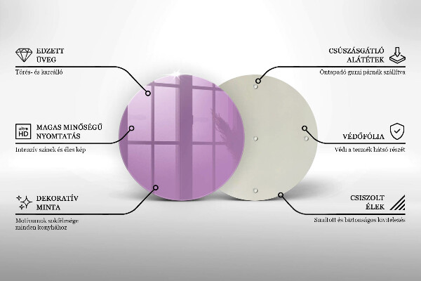 Planche à découper en verre Couleur violette