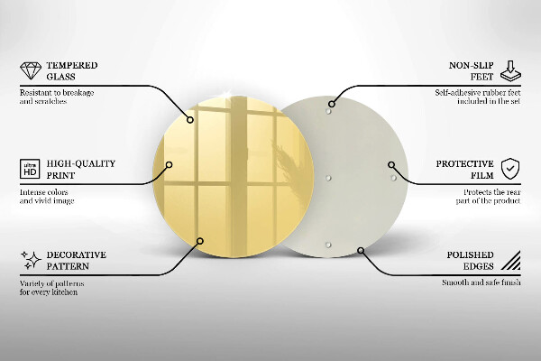 Planche à découper en verre Jaune