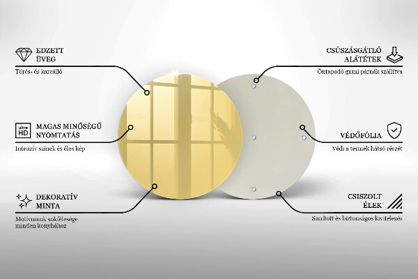 Planche à découper en verre Jaune