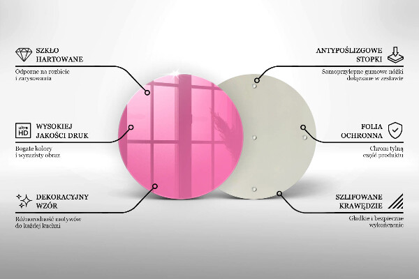 Planche à découper en verre Couleur rose