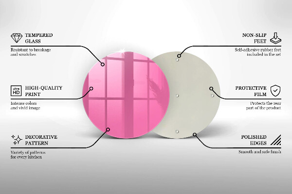Planche à découper en verre Couleur rose