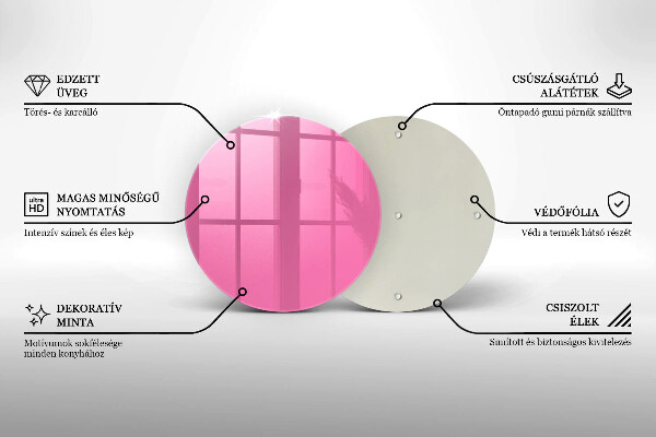 Planche à découper en verre Couleur rose
