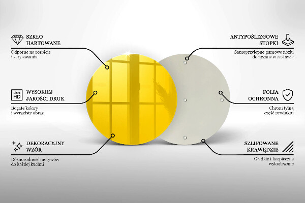 Planche à découper en verre Jaune