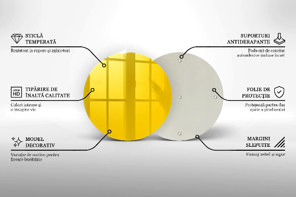 Planche à découper en verre Jaune