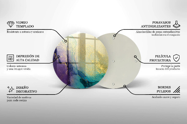 Protection plaque induction Fond avec de l'or